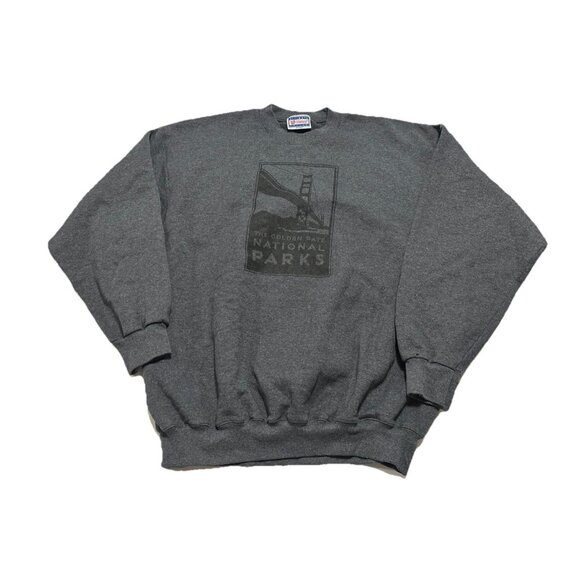 VTG Golden Gate National Parks Crew Neck Sweatshirt Size XL Hanes Heavyweight - Picture 1 of 4